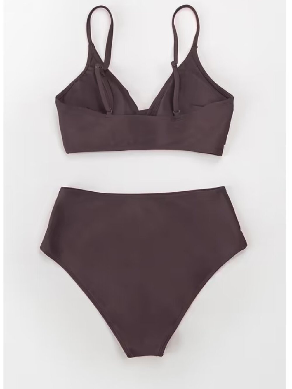 Cupshe Women's Brown Twisted Top High Waisted Botton Bikini Set Size XXL NWT - Picture 5 of 10
